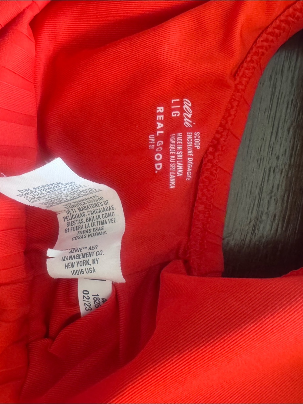 Aerie Red Ribbed Bikini Set-Two Piece Swimsuit - Picture 5 of 5
